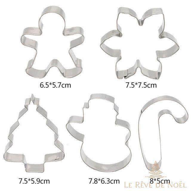 Lot de 5 emporte-pièces de Noël